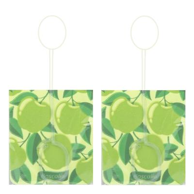 Geurzakjes Appel geur - 4x - in handig zakje - geurkaartjes/luchtverfrisser - 7 x 16 cm