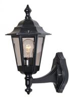 Franssen Klassieke muurlamp Berlusi Up zwart FL124-10 - thumbnail