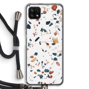 Terrazzo N°4: Samsung Galaxy A22 5G Transparant Hoesje met koord