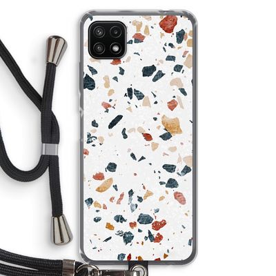 Terrazzo N°4: Samsung Galaxy A22 5G Transparant Hoesje met koord