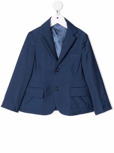 Fay Kids blazer en laine à simple boutonnage - Bleu