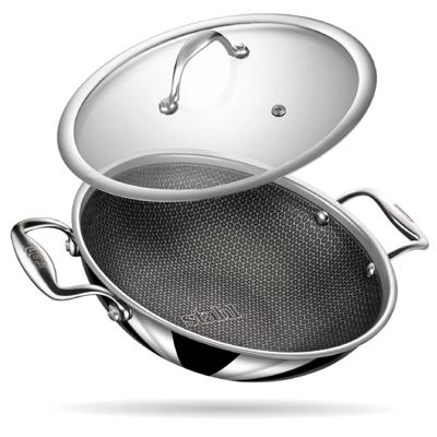 Stahl Cookware Wokpan Hybrid ø 24 cm - inclusief glazen deksel