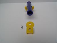 Telescoop in kunststof lengte 310 mm incl. schroeven blauw - Hermic