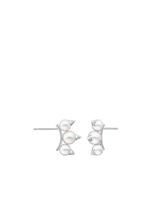 TASAKI boucles d'oreilles Collection Line Danger en or blanc 18ct serties de diamants - Argent - thumbnail