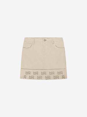 Nik&Nik zomer rok meisjes - taupe - Floor