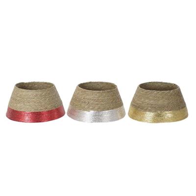 Kerstboomrok DKD Home Decor Zeegras (45 x 45 x 24 cm) (3 Stuks)