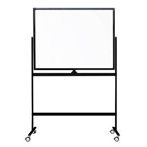 Verrijdbaar whiteboard - Dubbelzijdig en magnetisch - 90x120 cm - Zwart