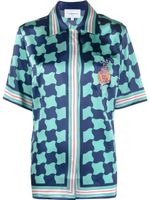 Casablanca Zijden blouse - Blauw - thumbnail