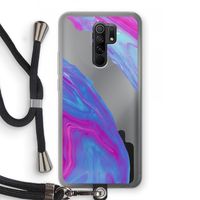 Zweverige regenboog: Xiaomi Redmi 9 Transparant Hoesje met koord