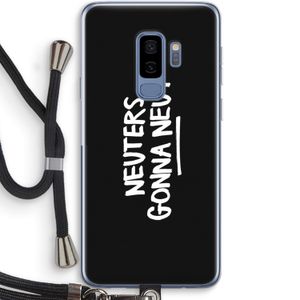 Neuters (zwart): Samsung Galaxy S9 Plus Transparant Hoesje met koord