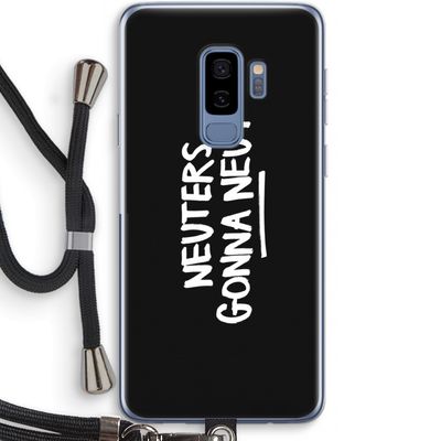 Neuters (zwart): Samsung Galaxy S9 Plus Transparant Hoesje met koord