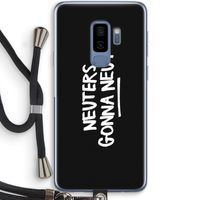 Neuters (zwart): Samsung Galaxy S9 Plus Transparant Hoesje met koord