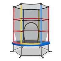 Trampoline voor Kinderen Kleuter Trampoline met Veilige Bescherming Net en Spring Pad Binnen en Buiten Recreatieve Trampoline-Veelkleurig