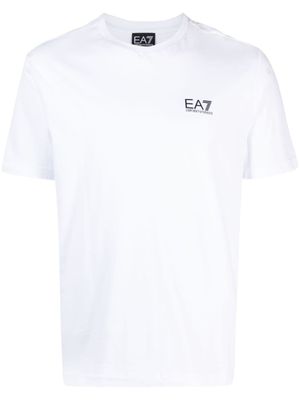 Ea7 Emporio Armani t-shirt en coton à logo imprimé - Blanc