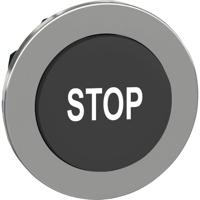 Schneider Electric ZB4FL234 ZB4FL234 Plat, Terugstelbaar (Ø) 30.5 mm STOP Chroom, Zwart 1 stuk(s)