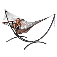 'Arc & Rope' Black XXL Hangmatset - 180 kg - Zwart - Mexicaans, Spreidstang, Weerbestendig - Tropilex