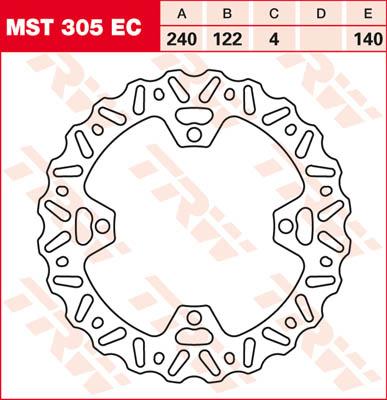 TRW Remschijf, remschijven voor de moto, MST305EC