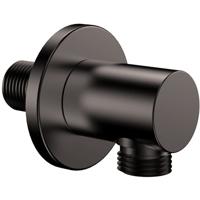 Wiesbaden Wandaansluitbocht Gunmetal 1/2 Inch - Rond Design