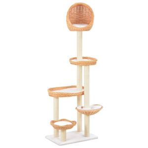 VidaXL Kattenkrabpaal met sisal krabpaal natuurlijk wilgenhout