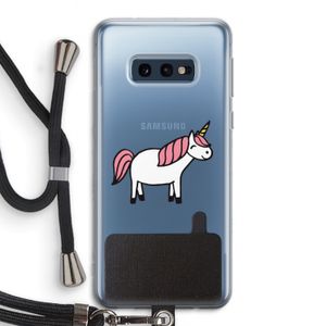 Eenhoorn: Samsung Galaxy S10e Transparant Hoesje met koord