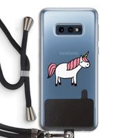 Eenhoorn: Samsung Galaxy S10e Transparant Hoesje met koord