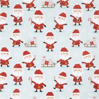Creativ Company Inpakpapier, kerstman met slee, b: 50 cm, 80 gr, mint groen, 100 m/ 1 rol