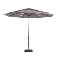 Madison - Parasol Syros Open Air Round Taupe - 350cm - Grijs