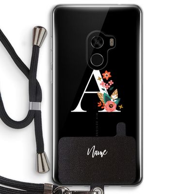 Pink Bouquet: Xiaomi Mi Mix 2 Transparant Hoesje met koord