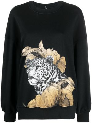 Ioana Ciolacu sweat à imprimé graphique - Noir
