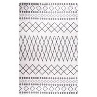 VidaXL Vloerkleed wasbaar anti-slip 80x150 cm zwart en wit