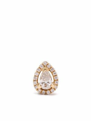 Djula puce d'oreille en or 18ct pavée de diamants