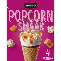 Jumbo IJs Cornets met Popcornsmaak 4 Stuks