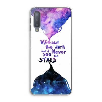 Stars quote: Samsung Galaxy A7 (2018) Transparant Hoesje