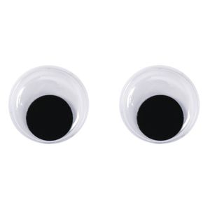 20x Wiebel oogjes/googly eyes 15 mm