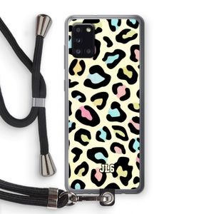 Leopard pattern: Samsung Galaxy A31 Transparant Hoesje met koord