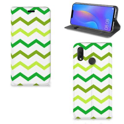 Huawei P Smart Plus | Hoesje met Magneet | Zigzag Groen