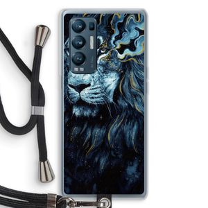 Darkness Lion: Oppo Find X3 Neo Transparant Hoesje met koord
