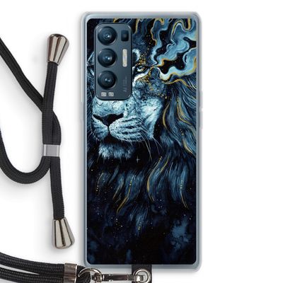 Darkness Lion: Oppo Find X3 Neo Transparant Hoesje met koord