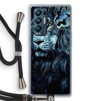 Darkness Lion: Oppo Find X3 Neo Transparant Hoesje met koord