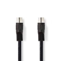 DIN-Audiokabel | DIN 5-Pins Male | DIN 5-Pins Male | Vernikkeld | 3.00 m | Rond | PVC | Zwart