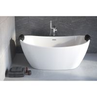 Gliss Design Helios vrijstaand bad acryl 170x80 cm Wit glans
