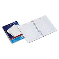 Kasboek Djois Atlanta A5 50x2vel 2x1 kolom met zijspiraal | 10 stuks
