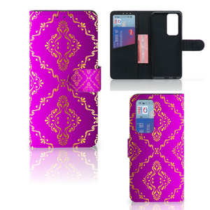 Wallet Case OPPO Find X3 Neo 5G Barok Roze