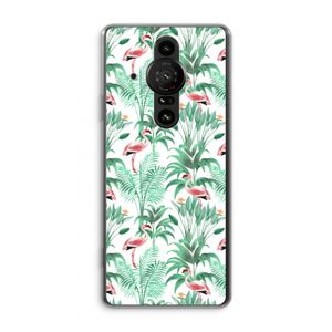 Flamingo bladeren: Sony Xperia Pro-I Transparant Hoesje