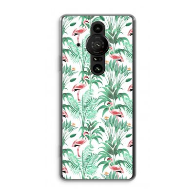 Flamingo bladeren: Sony Xperia Pro-I Transparant Hoesje