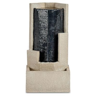 Fontän Driehoek Bruin Zwart Hars (21 x 48,5 x 25 cm)