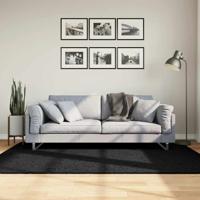 VidaXL Vloerkleed pamplona shaggy hoogpolig modern 140x200 cm zwart
