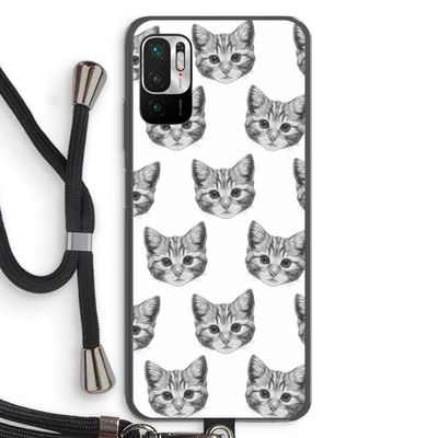 Kitten: Xiaomi Redmi Note 10 5G Transparant Hoesje met koord