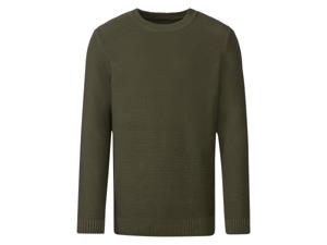 LIVERGY Heren grofgebreide pullover (XL (56/58), Groen)