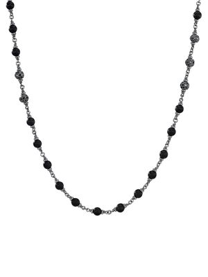 David Yurman collier Spiritual Beads Rosary en argent sterling pavé de diamants (6 mm)